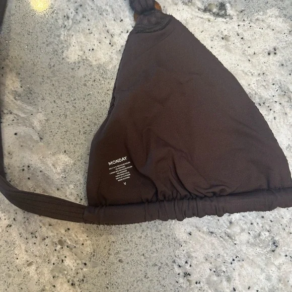 Monday Swimwear Morocco Top in Expresso Rib Size V - Picture 8 of 8